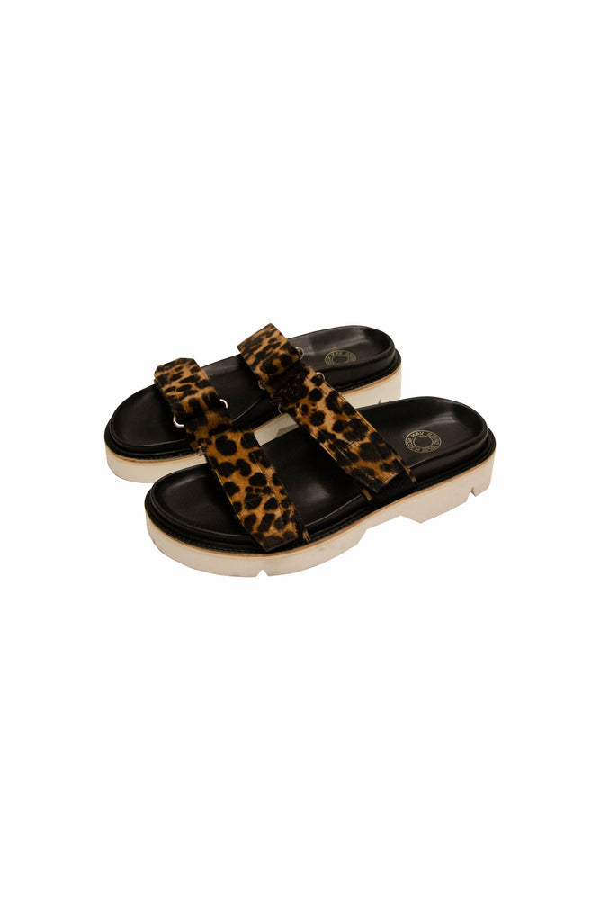 Dries Van Noten Cheetah Sandals In Black - CNTRBND