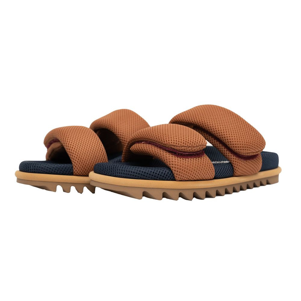 
                
                    Load image into Gallery viewer, DRIES VAN NOTEN Mesh Padded Sandals In Brown/Navy - CNTRBND
                
            