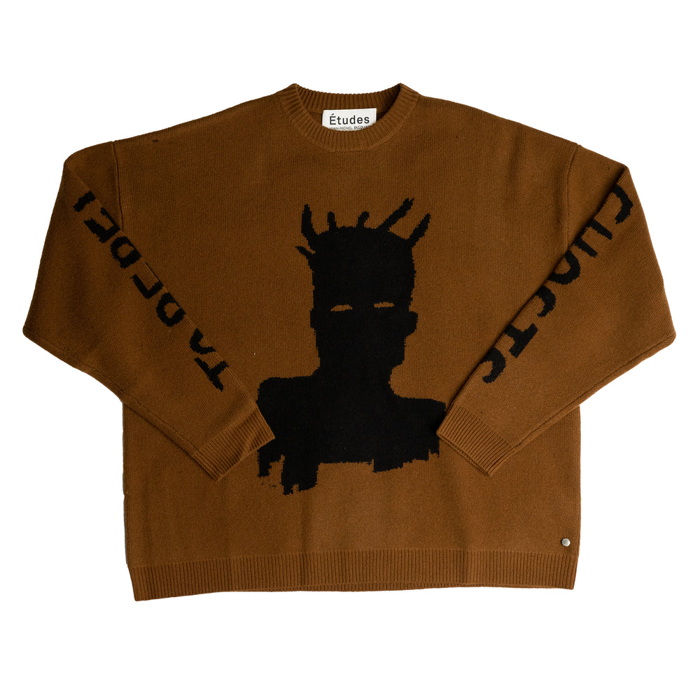 Études x Basquiat Rei Self-Portrait Sweater In Brown - CNTRBND