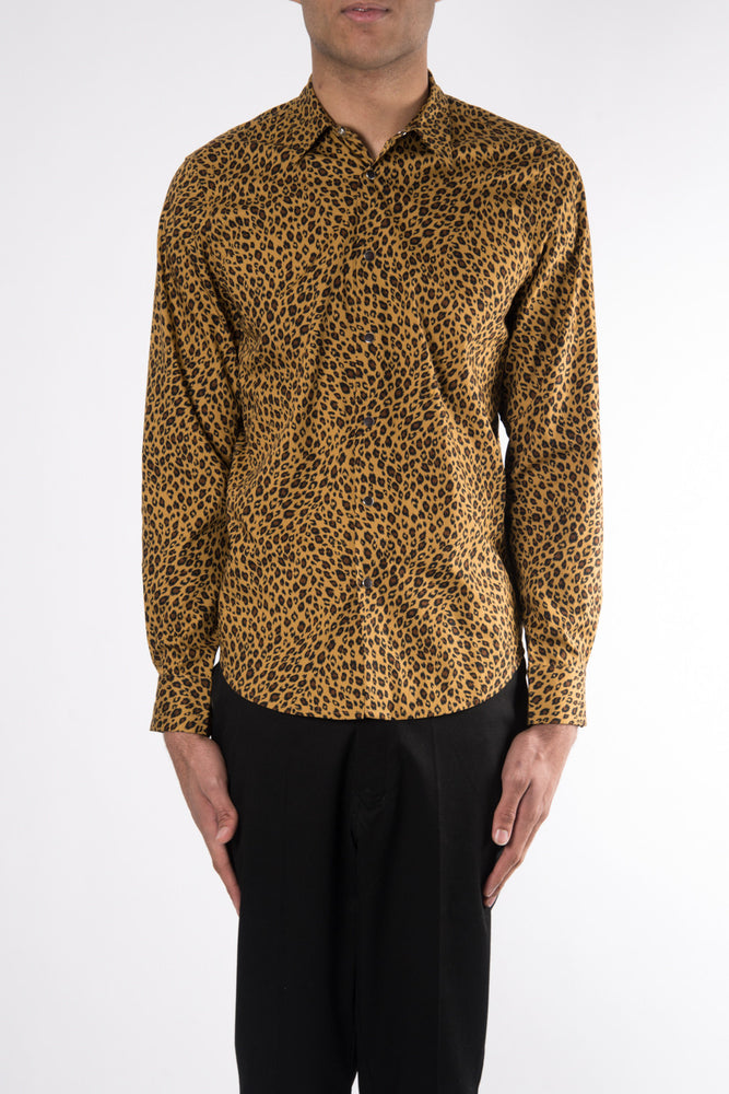 Herman Market Cotton Leopard Shirt In Gold - CNTRBND