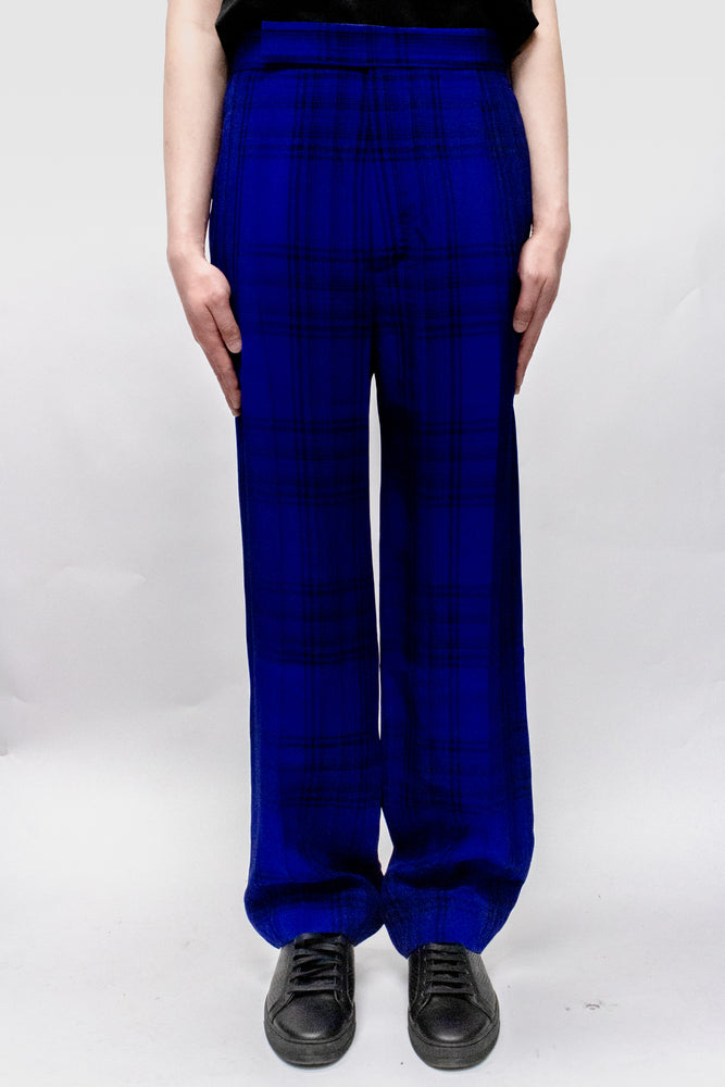 
                
                    Load image into Gallery viewer, Haider Ackermann Montauk Elastic Waistband Trousers In Blue - CNTRBND
                
            
