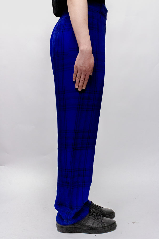
                
                    Load image into Gallery viewer, Haider Ackermann Montauk Elastic Waistband Trousers In Blue - CNTRBND
                
            