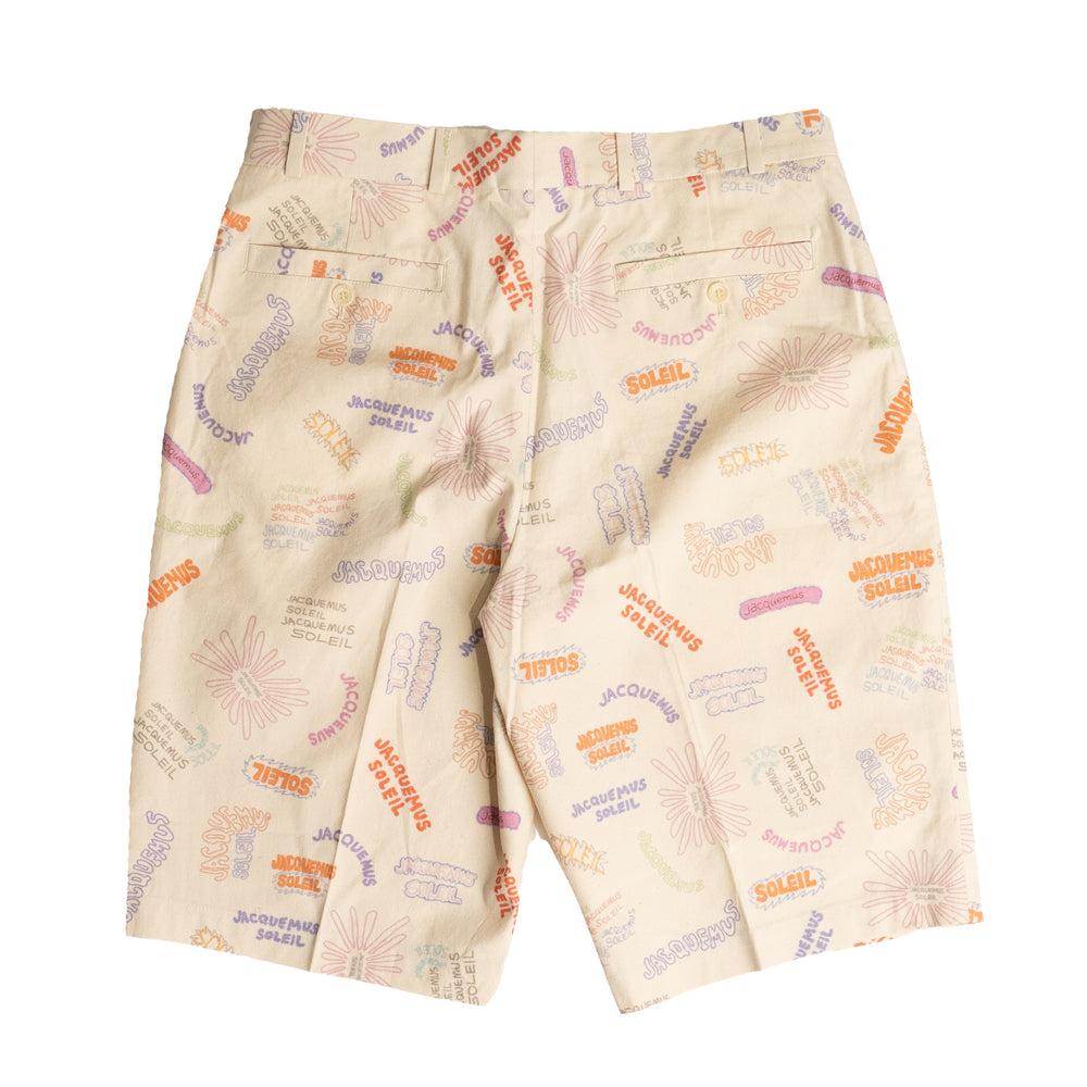 
                
                    Load image into Gallery viewer, Jacquemus Le Short Rond Carre Tags Shorts In White - CNTRBND
                
            