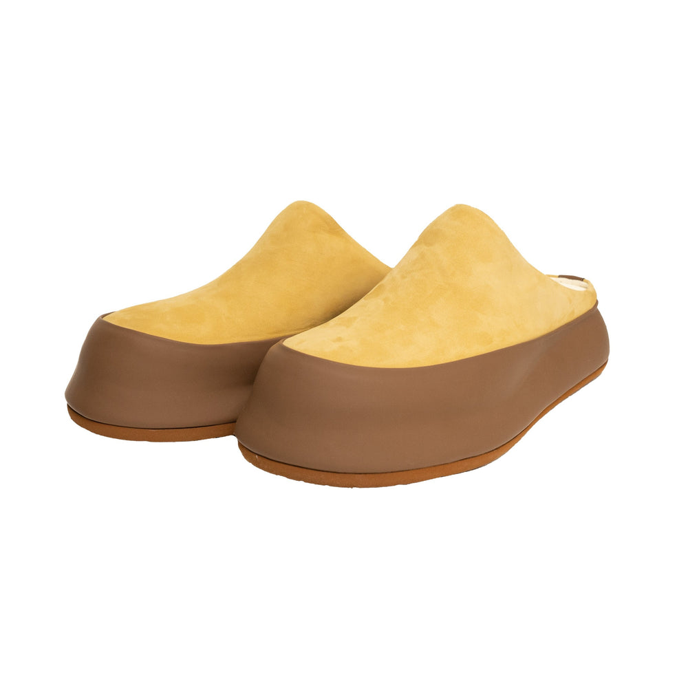 Jacquemus Les Mules Goia Slides In Yellow - CNTRBND