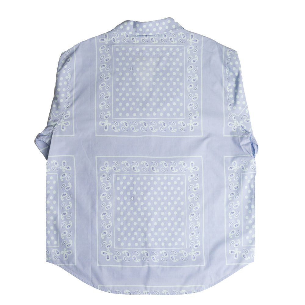 
                
                    Load image into Gallery viewer, Jacquemus La Chemise Luis Paisley Shirt In Blue - CNTRBND
                
            