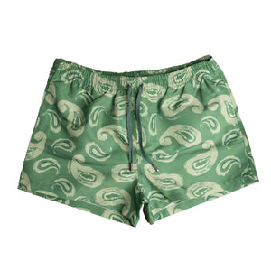 Jacquemus Le Maillot Pingo Paisley Swimshorts In Green - CNTRBND