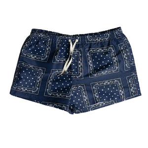 Jacquemus Le Maillot Pingo Paisley Swimshorts In Navy - CNTRBND