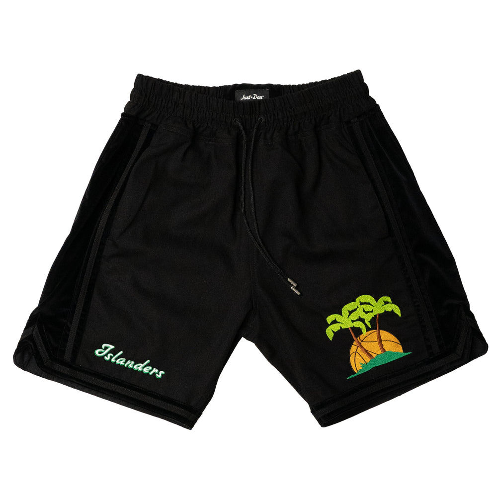 
                
                    Load image into Gallery viewer, JUST DON Islanders Shorts In Black - CNTRBND
                
            