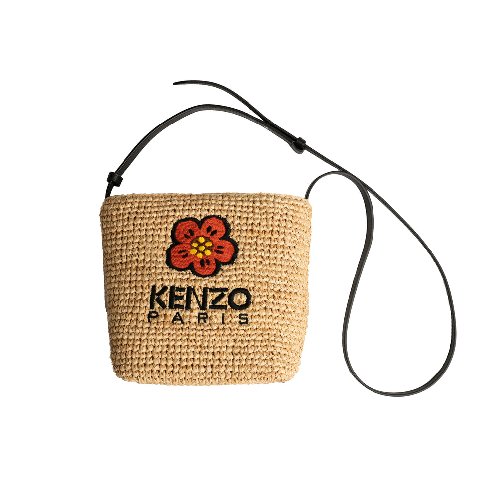 KENZO Mini Bucket Bag In Raffia - CNTRBND