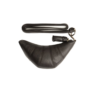 LEMAIRE Croissant Neck Coin Purse In Chocolate - CNTRBND