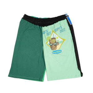 Marine Serre Regenerated Graphic Shorts In Green - CNTRBND