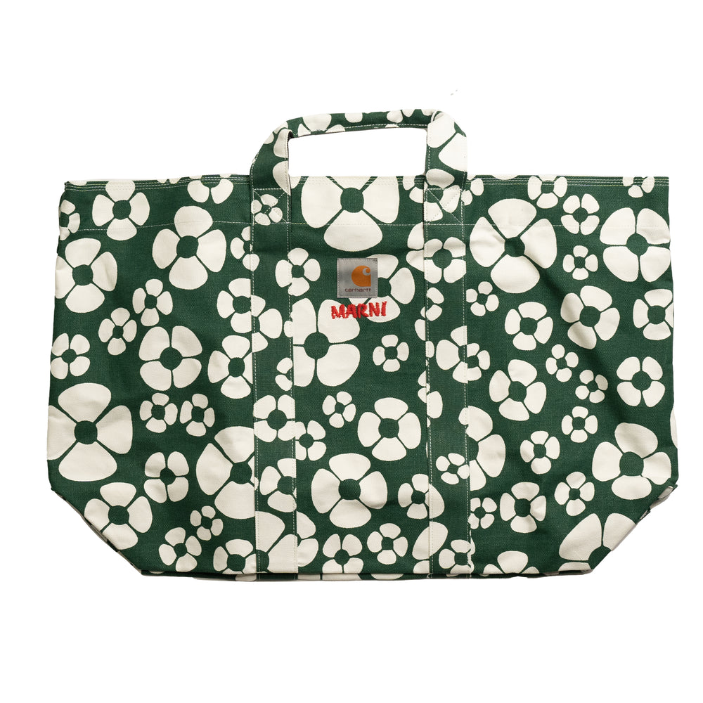 MARNI x Carhartt WIP Shopping Tote In Green/White - CNTRBND