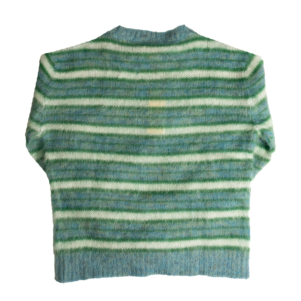 
                
                    Load image into Gallery viewer, MARNI Mohair Stripe Crewneck In Green - CNTRBND
                
            