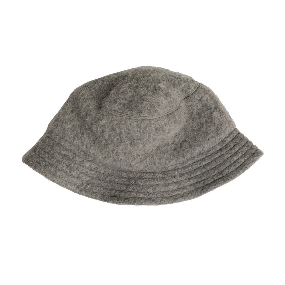 MARNI Brushed Wool Blend Bucket Hat In Grey - CNTRBND