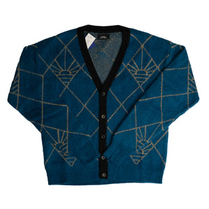 
                
                    Load image into Gallery viewer, RASSVET Logo Cardigan In Blue - CNTRBND
                
            
