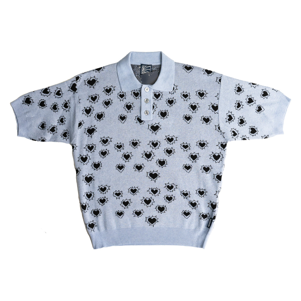 
                
                    Load image into Gallery viewer, RASSVET Hearts Polo In Blue - CNTRBND
                
            