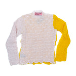 Raf Simons Cropped Contrasting Knit In Yellow - CNTRBND