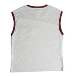 Second Layer Ringer Sleeveless Tee In Grey/Bordeaux - CNTRBND