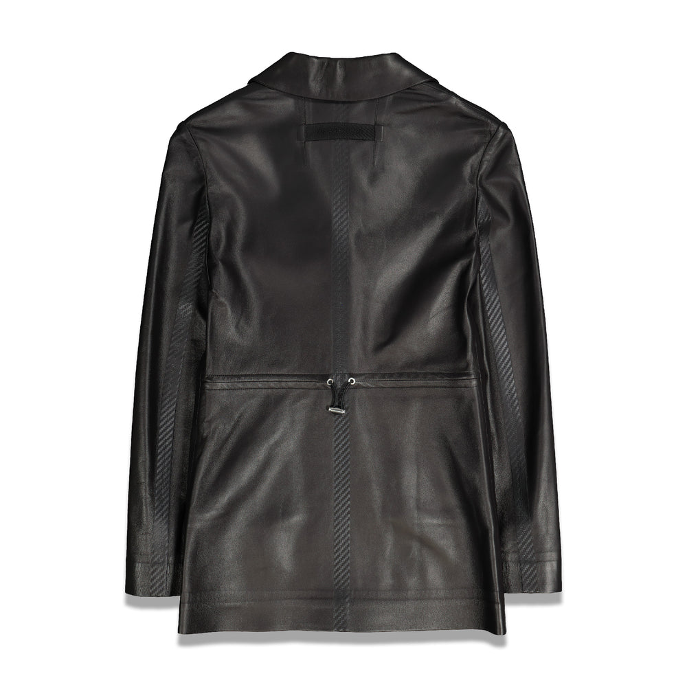 Alyx Womens Taped Leather Blazer In Black - CNTRBND