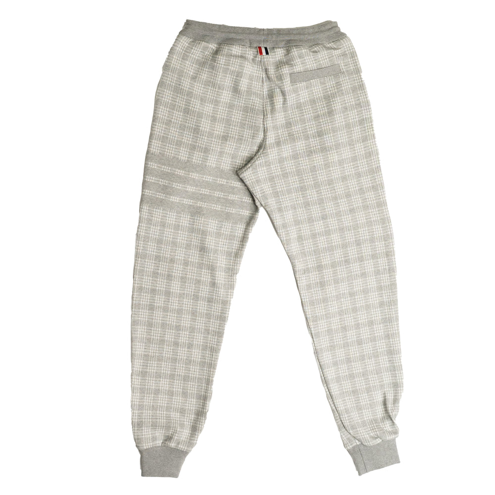 
                
                    Load image into Gallery viewer, Thom Browne Micro Check Jacquard Sweatpants In Lt Grey - CNTRBND
                
            