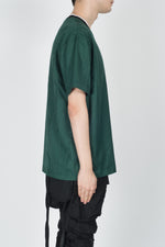 Alexander Wang Jacquard Soccer Polo In Forest Green - CNTRBND