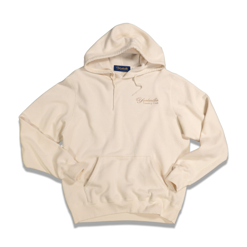 Yorkville Country Club Classic Logo Hoodie In Cream - CNTRBND